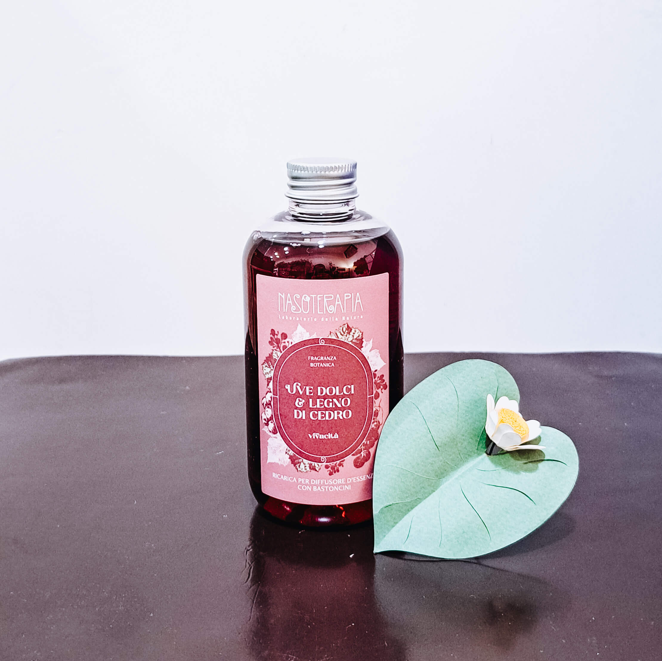 Ricarica per Diffusore a Bastoncini Uve Dolci e Legno di Cedro di Nasoterapia 250 ml