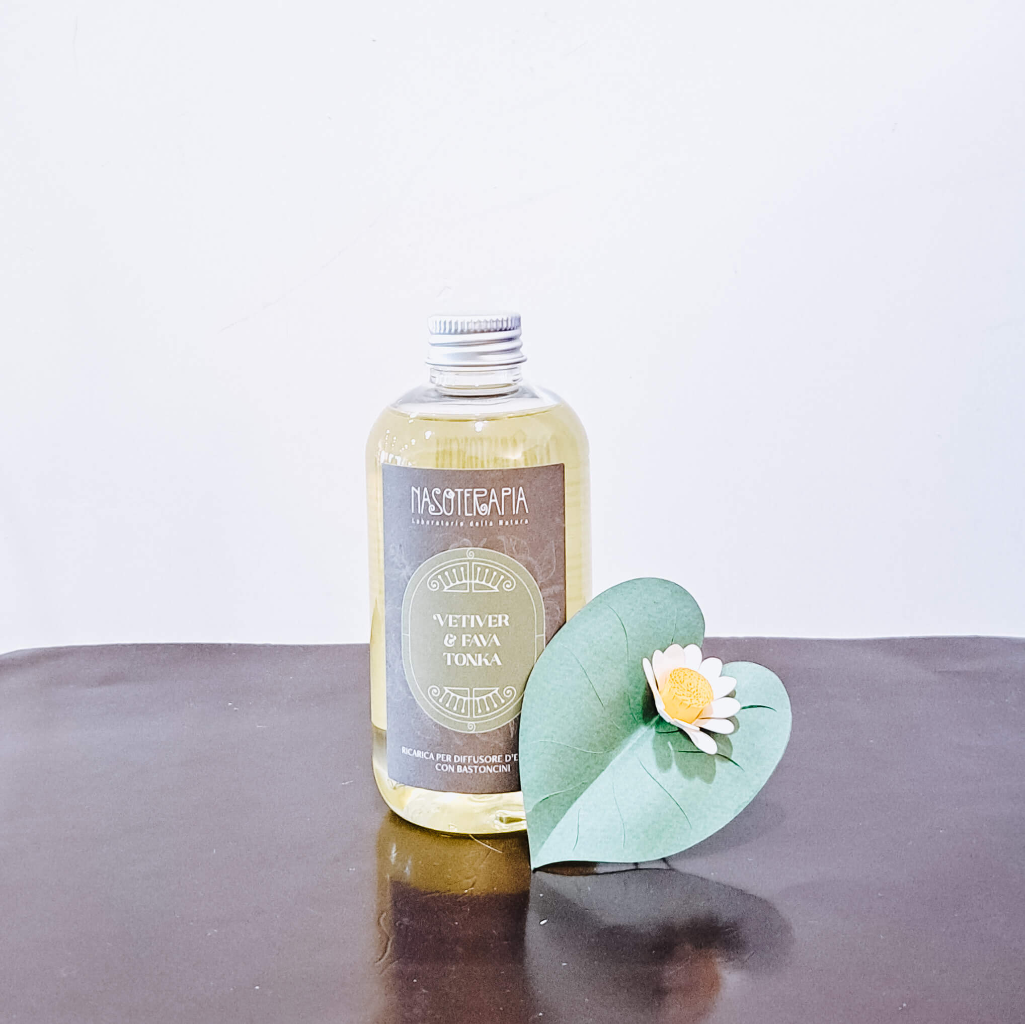 Ricarica per Diffusore a Bastoncini Vetiver e Fava Tonka di Nasoterapia 250 ml