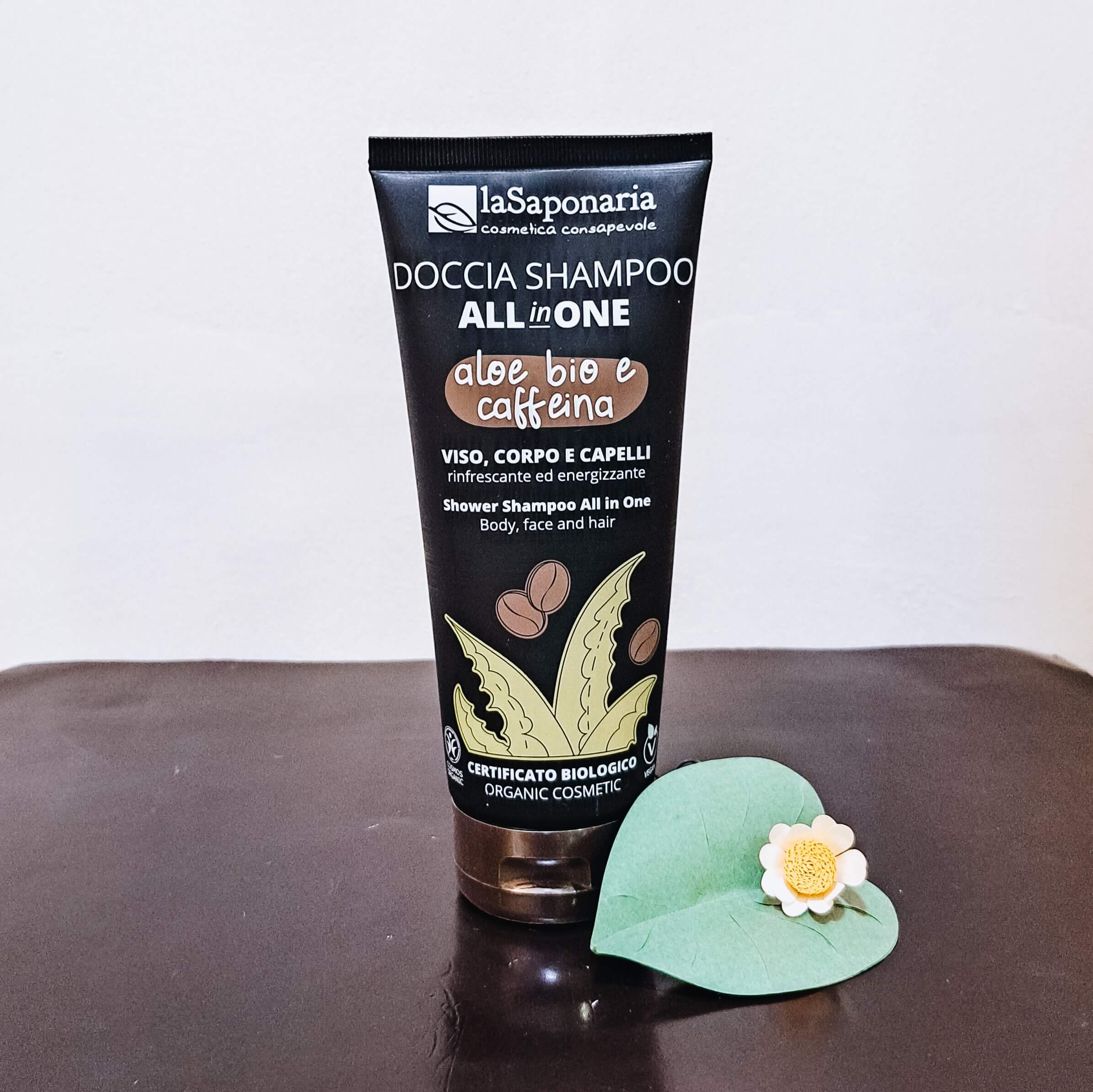 Doccia Shampoo All-in-One con Aloe Bio e Caffeina de La Saponaria 200 ml