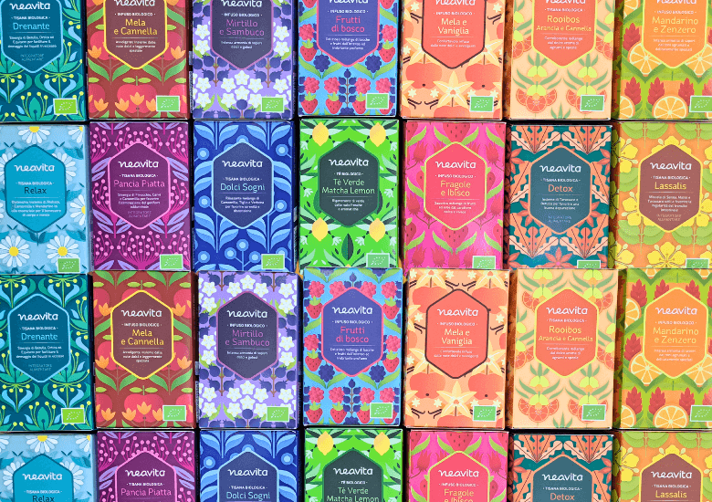 PATTERN DI SCATOLE DI TISANE E INFUSI